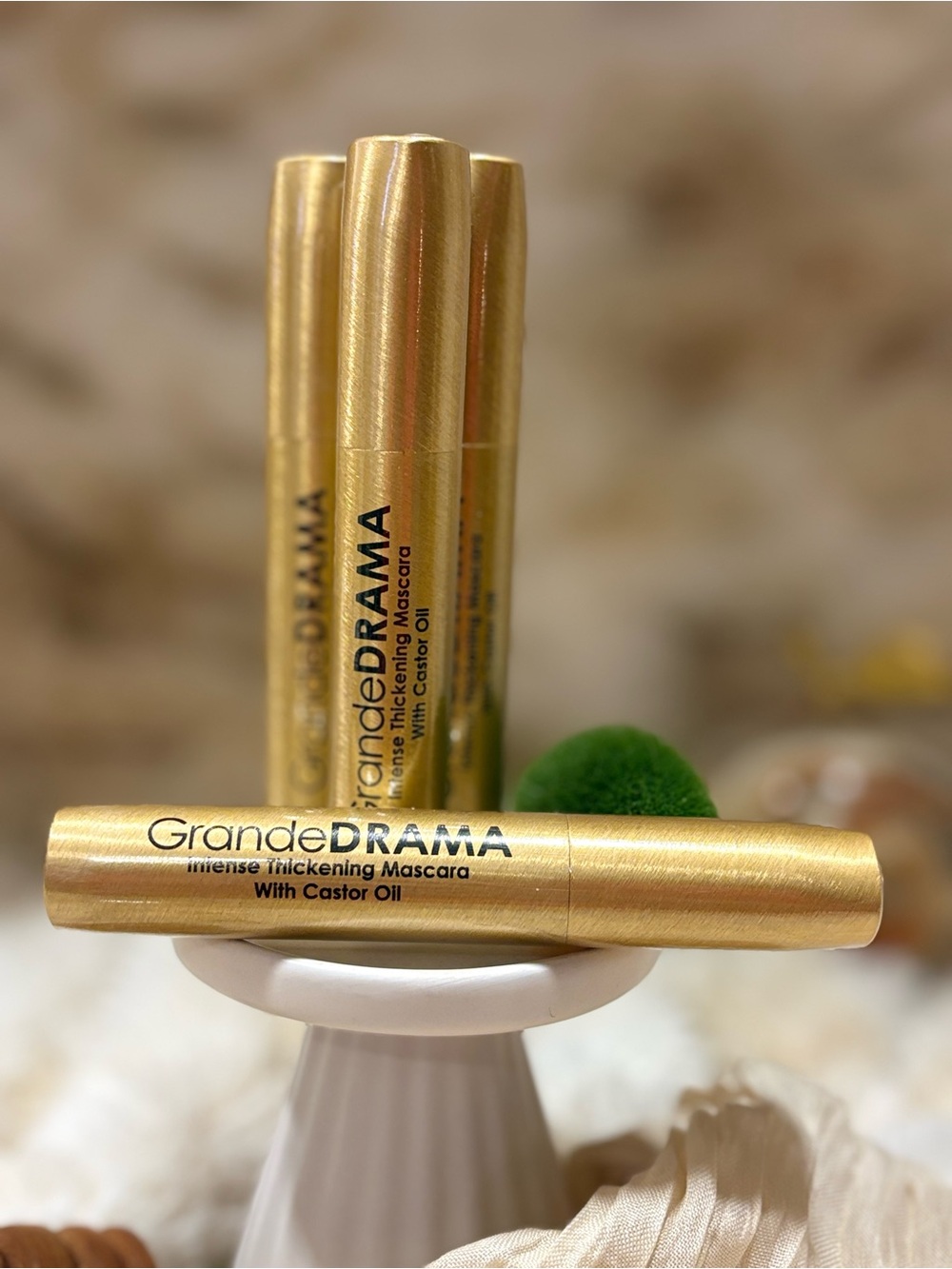 Grande Cosmetics GrandeDRAMA Intense Thickening Mascara Castor Oil Black NEW